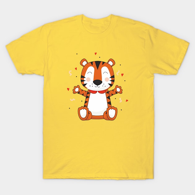 Tiger loves you T-Shirt by Cotetti